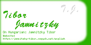 tibor jamnitzky business card